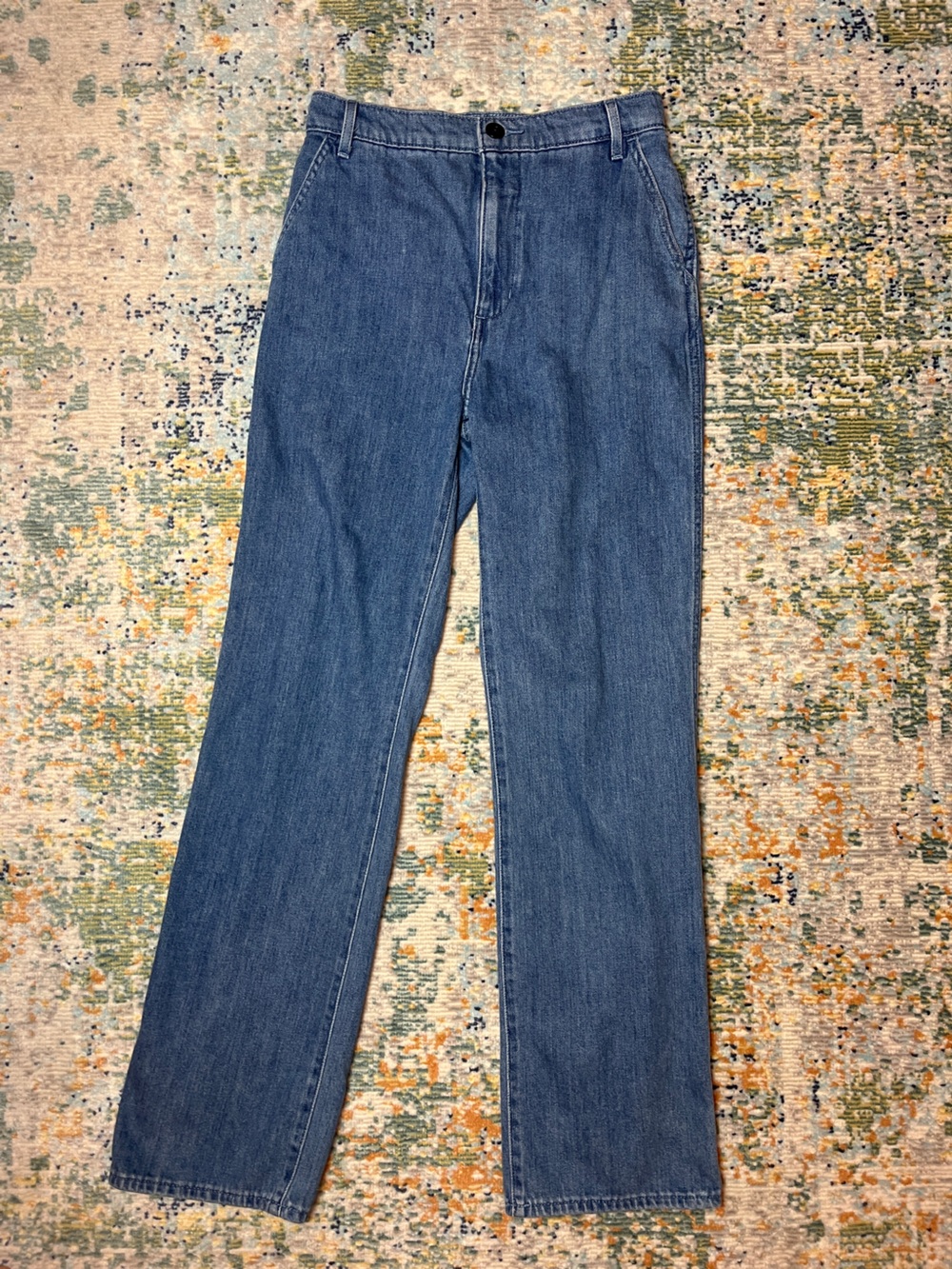 Aritzia Free Jeans Blue Straight-Leg Jeans Size 4 Classic Denim Minimalist